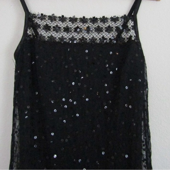 Vintage Jumpsuit/dress. Apart Impressions. Black with sequined overlay. - Picture 3 of 12